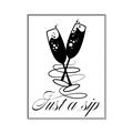 Picture of Just a Sip _GroupedProduct_Rectangle_Portrait_Canvas_Framed_