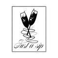 Picture of Just a Sip _GroupedProduct_Rectangle_Portrait_Canvas_Framed_