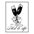 Picture of Just a Sip _GroupedProduct_Rectangle_Portrait_Canvas_Framed_