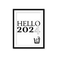 Picture of Hello 2024 _GroupedProduct_Rectangle_Portrait_Framed_Matted_