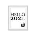 Picture of Hello 2024 _GroupedProduct_Rectangle_Portrait_Framed_Matted_