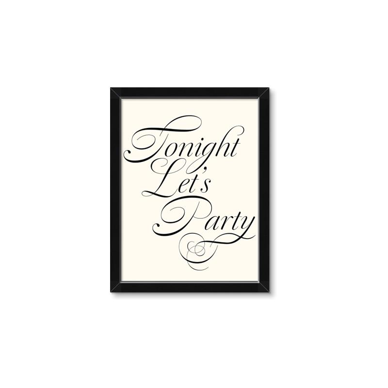 Picture of Tonight Let's Party _GroupedProduct_Rectangle_Portrait_Framed_Matted_