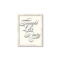 Picture of Tonight Let's Party _GroupedProduct_Rectangle_Portrait_Framed_Matted_