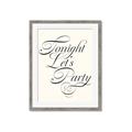 Picture of Tonight Let's Party _GroupedProduct_Rectangle_Portrait_Framed_Matted_
