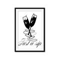 Picture of Just a Sip _GroupedProduct_Rectangle_Portrait_Framed_Matted_