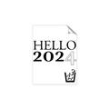 Picture of Hello 2024 _GroupedProduct_Rectangle_Portrait_Unframed_Print_Only_