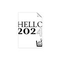 Picture of Hello 2024 _GroupedProduct_Rectangle_Portrait_Unframed_Print_Only_