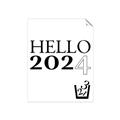 Picture of Hello 2024 _GroupedProduct_Rectangle_Portrait_Unframed_Print_Only_
