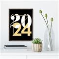 Picture of 2024 Gold  _GroupedProduct_Rectangle_Portrait_Canvas_Framed_