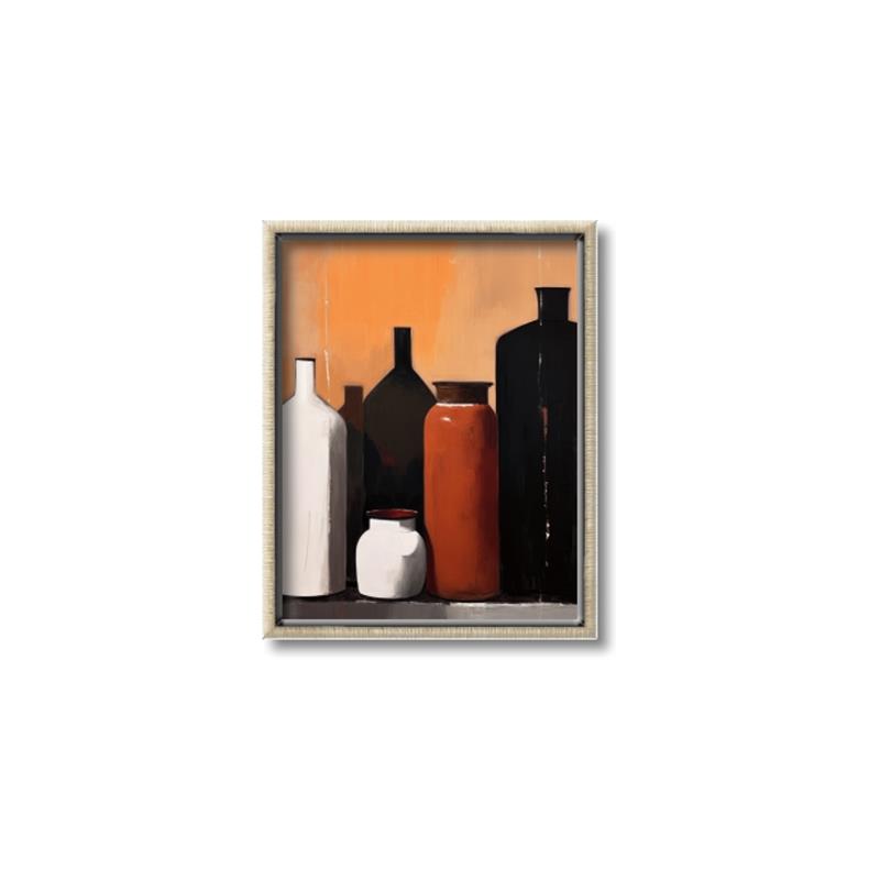 Picture of Still Life Symphony in Peach _GroupedProduct_Rectangle_Portrait_Canvas_Framed_