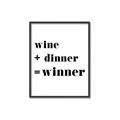 Picture of Wine Dinner Winner _GroupedProduct_Rectangle_Portrait_Canvas_Framed_