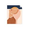 Picture of Figurative Half Face _GroupedProduct_Rectangle_Portrait_Unframed_Print_Only_