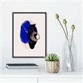 Picture of Blue and Black Echoes _GroupedProduct_Rectangle_Portrait_Canvas_Framed_