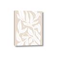 Picture of White Leaves on Beige _GroupedProduct_Rectangle_Portrait_Canvas_