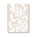 Picture of White Leaves on Beige _GroupedProduct_Rectangle_Portrait_Canvas_