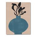Picture of Lonely Plant on Blue Vase _GroupedProduct_Rectangle_Portrait_Canvas_