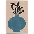 Picture of Lonely Plant on Blue Vase _GroupedProduct_Rectangle_Portrait_Canvas_