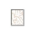 Picture of White Leaves on Beige _GroupedProduct_Rectangle_Portrait_Canvas_Framed_