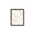 Picture of White Leaves on Beige _GroupedProduct_Rectangle_Portrait_Canvas_Framed_