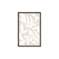 Picture of White Leaves on Beige _GroupedProduct_Rectangle_Portrait_Canvas_Framed_