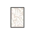 Picture of White Leaves on Beige _GroupedProduct_Rectangle_Portrait_Canvas_Framed_
