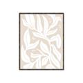 Picture of White Leaves on Beige _GroupedProduct_Rectangle_Portrait_Canvas_Framed_