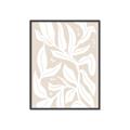Picture of White Leaves on Beige _GroupedProduct_Rectangle_Portrait_Canvas_Framed_