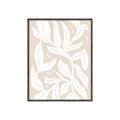 Picture of White Leaves on Beige _GroupedProduct_Rectangle_Portrait_Canvas_Framed_