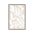 Picture of White Leaves on Beige _GroupedProduct_Rectangle_Portrait_Canvas_Framed_