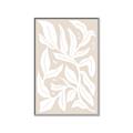 Picture of White Leaves on Beige _GroupedProduct_Rectangle_Portrait_Canvas_Framed_