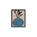 Picture of Lonely Plant on Blue Vase _GroupedProduct_Rectangle_Portrait_Canvas_Framed_