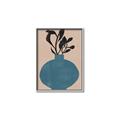 Picture of Lonely Plant on Blue Vase _GroupedProduct_Rectangle_Portrait_Canvas_Framed_