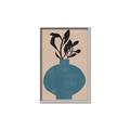 Picture of Lonely Plant on Blue Vase _GroupedProduct_Rectangle_Portrait_Canvas_Framed_