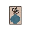 Picture of Lonely Plant on Blue Vase _GroupedProduct_Rectangle_Portrait_Canvas_Framed_