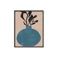 Picture of Lonely Plant on Blue Vase _GroupedProduct_Rectangle_Portrait_Canvas_Framed_