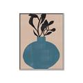 Picture of Lonely Plant on Blue Vase _GroupedProduct_Rectangle_Portrait_Canvas_Framed_