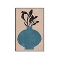 Picture of Lonely Plant on Blue Vase _GroupedProduct_Rectangle_Portrait_Canvas_Framed_