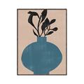 Picture of Lonely Plant on Blue Vase _GroupedProduct_Rectangle_Portrait_Canvas_Framed_