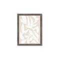 Picture of White Leaves on Beige _GroupedProduct_Rectangle_Portrait_Framed_Matted_