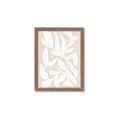 Picture of White Leaves on Beige _GroupedProduct_Rectangle_Portrait_Framed_Matted_