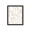 Picture of White Leaves on Beige _GroupedProduct_Rectangle_Portrait_Framed_Matted_