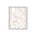 Picture of White Leaves on Beige _GroupedProduct_Rectangle_Portrait_Framed_Matted_