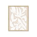 Picture of White Leaves on Beige _GroupedProduct_Rectangle_Portrait_Framed_Matted_