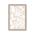 Picture of White Leaves on Beige _GroupedProduct_Rectangle_Portrait_Framed_Matted_
