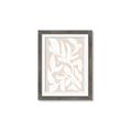 Picture of White Leaves on Beige _GroupedProduct_Rectangle_Portrait_Framed_Matted_