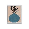Picture of Lonely Plant on Blue Vase _GroupedProduct_Rectangle_Portrait_Framed_Matted_