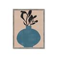 Picture of Lonely Plant on Blue Vase _GroupedProduct_Rectangle_Portrait_Framed_Matted_