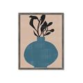 Picture of Lonely Plant on Blue Vase _GroupedProduct_Rectangle_Portrait_Framed_Matted_