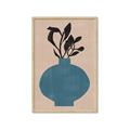 Picture of Lonely Plant on Blue Vase _GroupedProduct_Rectangle_Portrait_Framed_Matted_