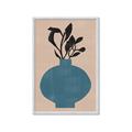 Picture of Lonely Plant on Blue Vase _GroupedProduct_Rectangle_Portrait_Framed_Matted_